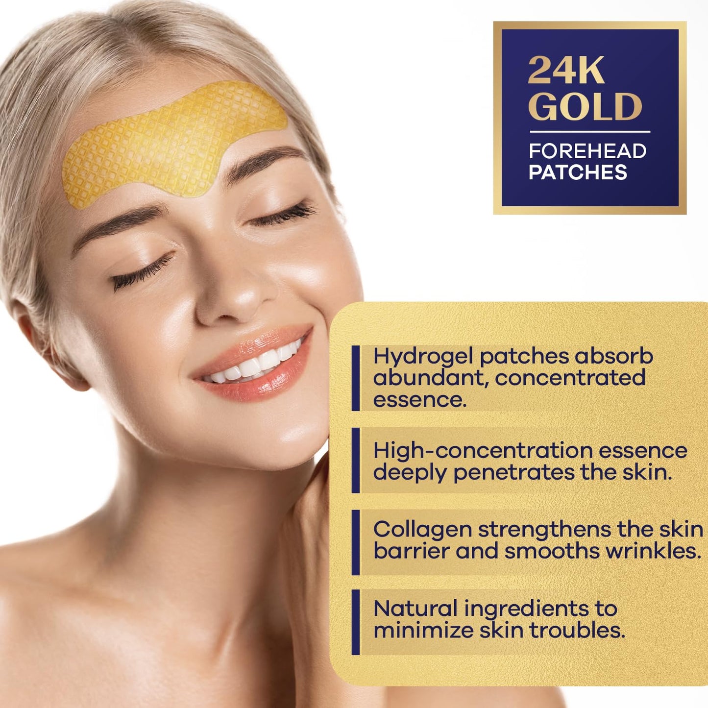 Collagen Forehead Wrinkle Patches: Facial patches with 12 Packs, Forehead Patches for Wrinkles Anti Wrinkle Patches Treatmen.
